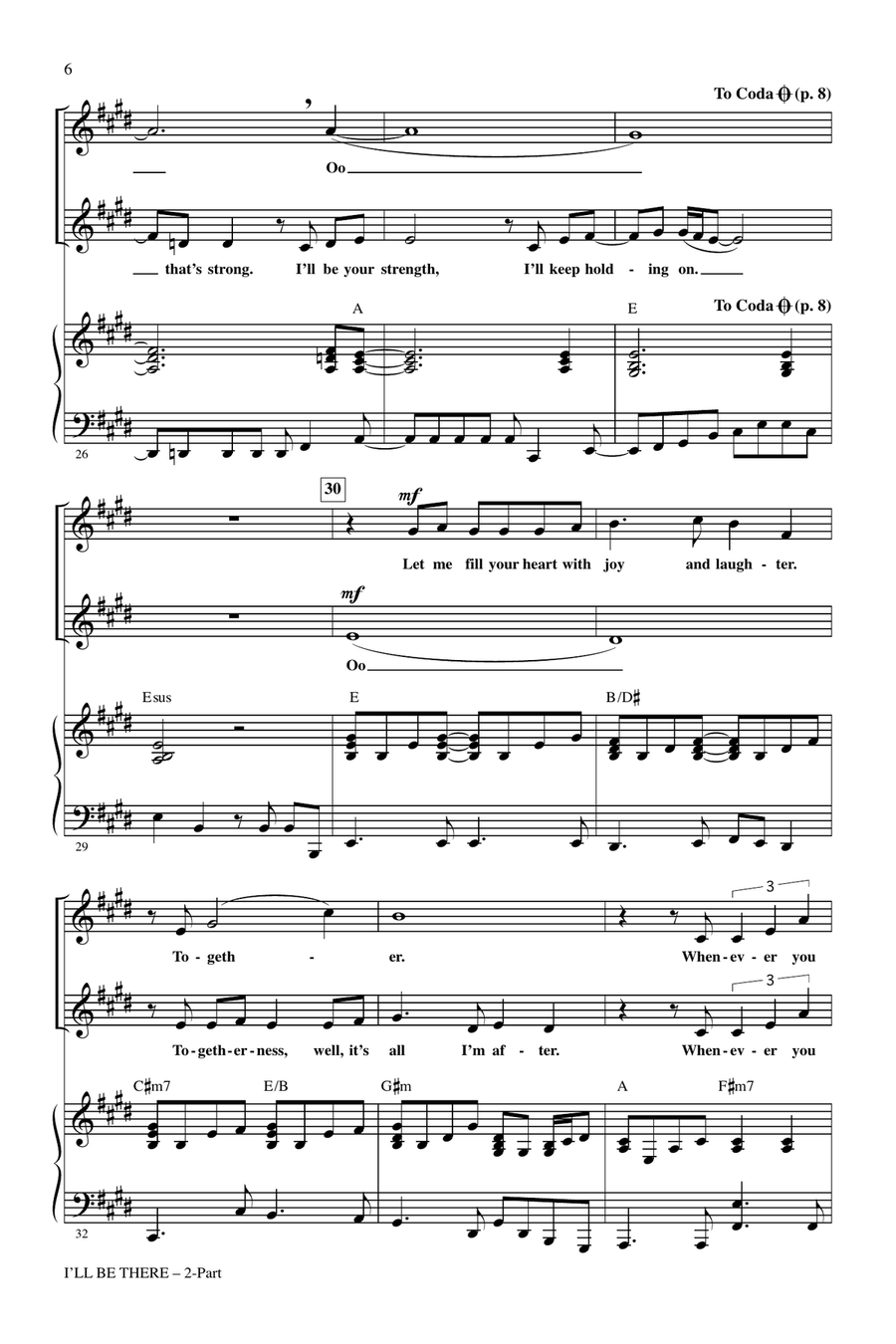 I'll Be There (arr. Audrey Snyder) 2-Part scores gallery preview page 4