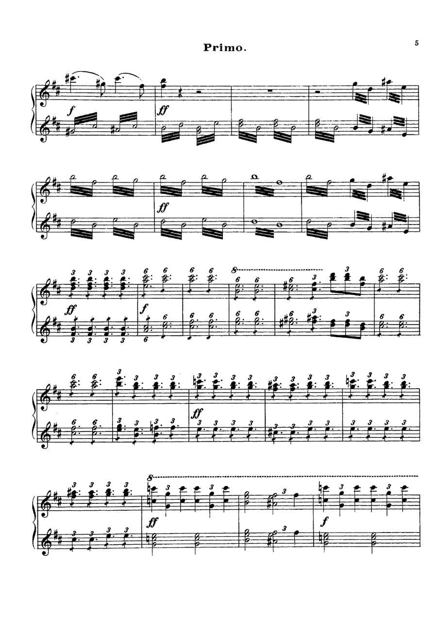 Tchaikowsky from Swan Lake Suite, for piano duet(1 piano, 4 hands), PT804 1 Piano, 4-Hands scores gallery preview page 4