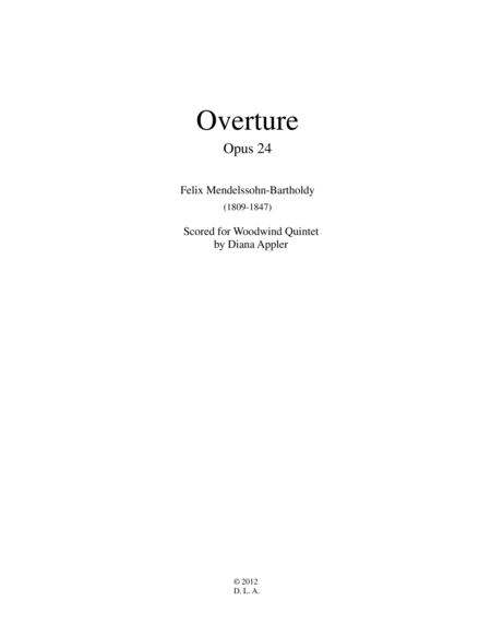 Overture Op.24 for Woodwind Quintet