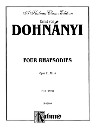 Book cover for Dohnányi: Rhapsody, Op. 11, No. 4