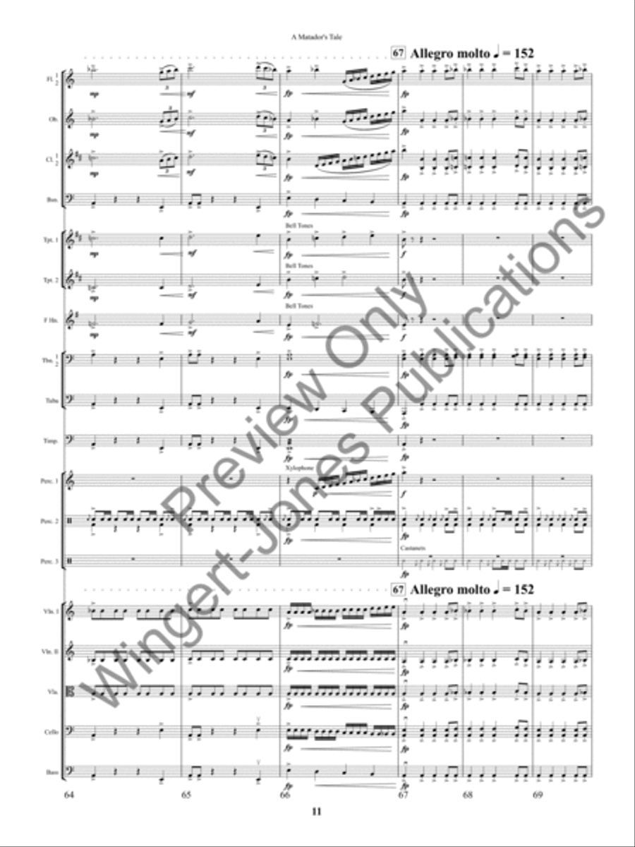A Matador's Tale Full Orchestra scores gallery preview page 14