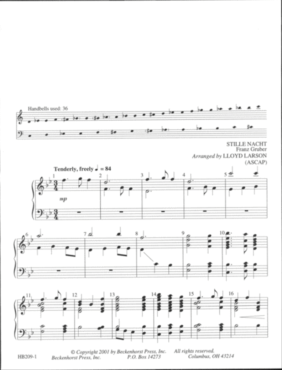Silent Night! Holy Night! 3 octaves 3-Octaves scores gallery preview page 2