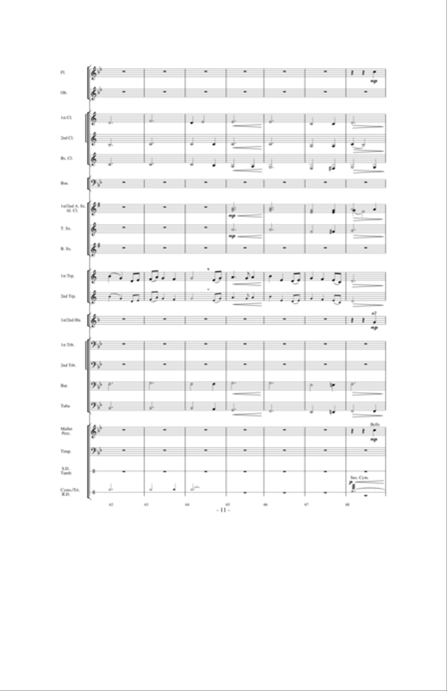 Aspen Overture Aspen Overture Concert Band scores gallery preview page 10