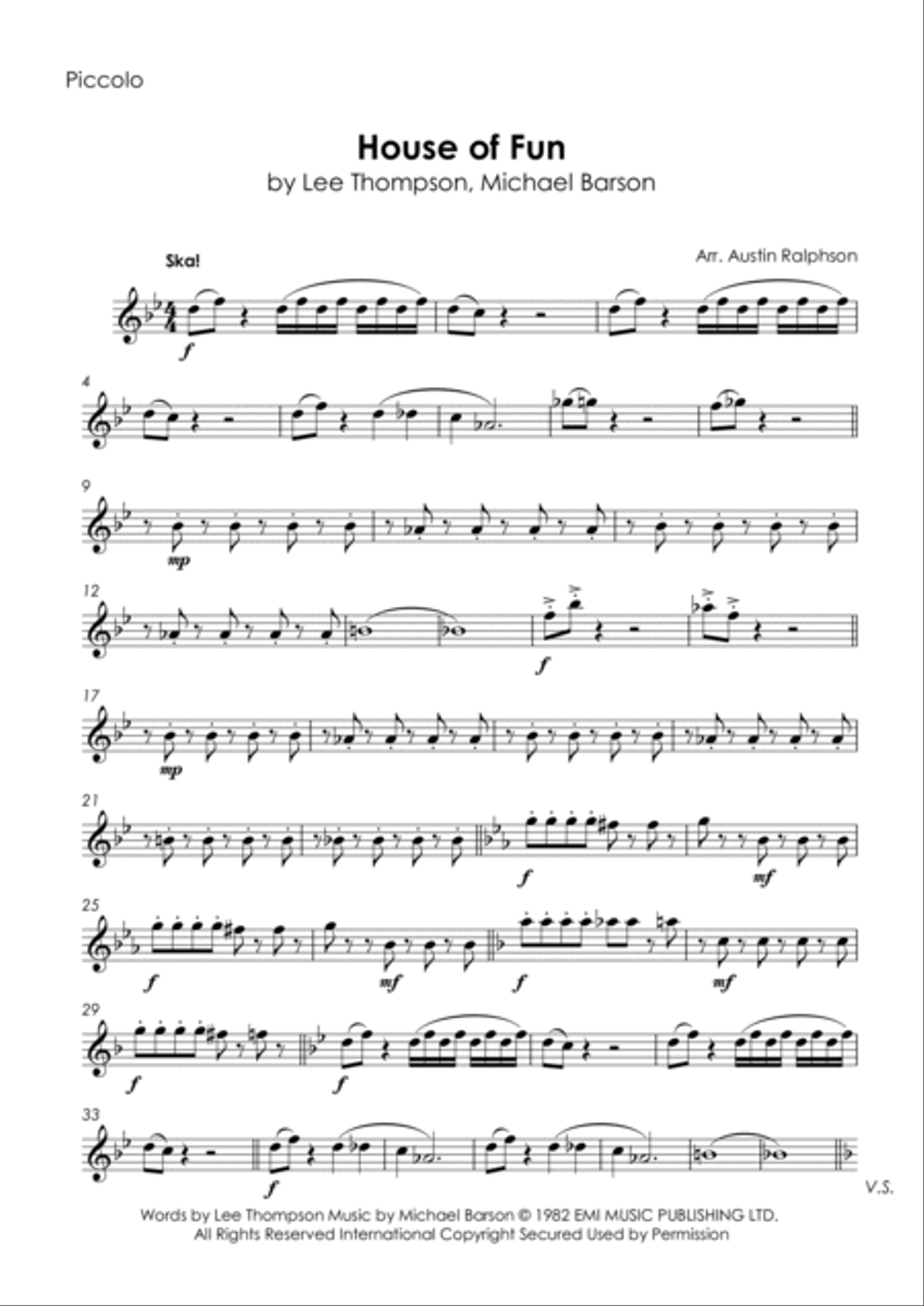 House Of Fun Flute Quartet scores gallery preview page 3