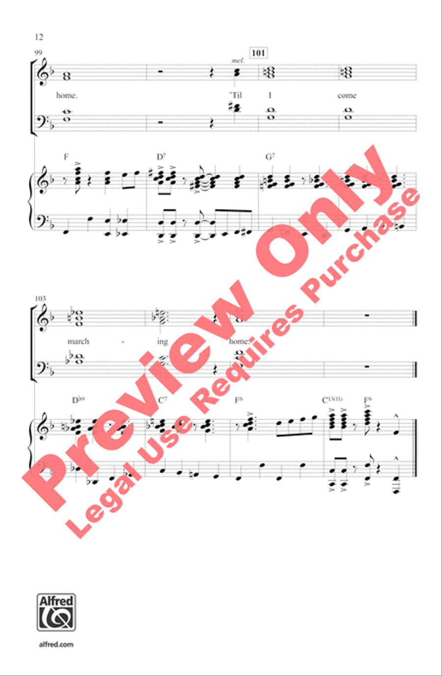 Don't Sit Under the Apple Tree 4-Part scores gallery preview page 12