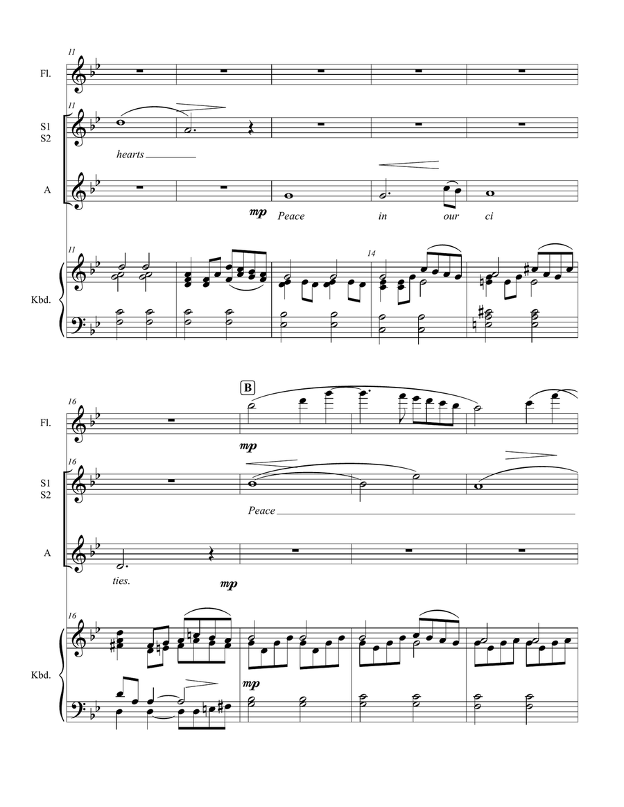 A Plea for Peace SSA scores gallery preview page 2