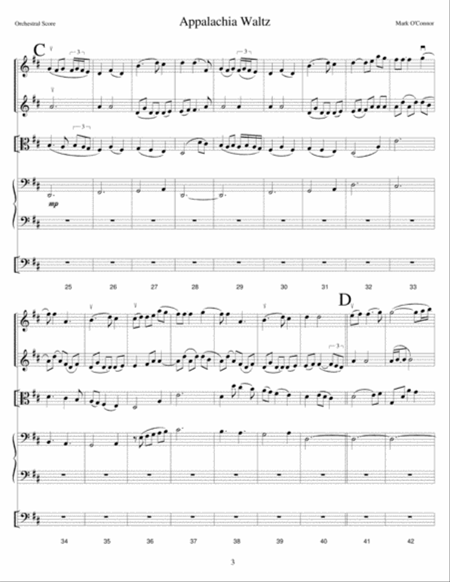 Appalachia Waltz (score -string orchestra) String Orchestra scores gallery preview page 6