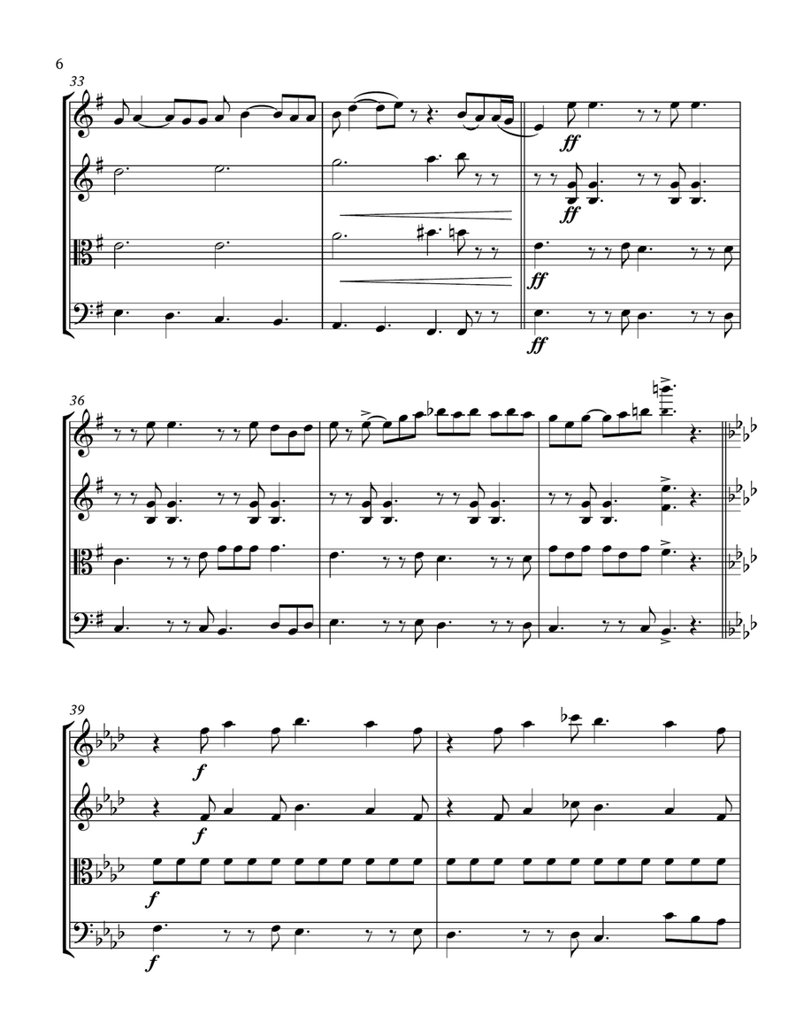 Feeling Good String Quartet scores gallery preview page 6