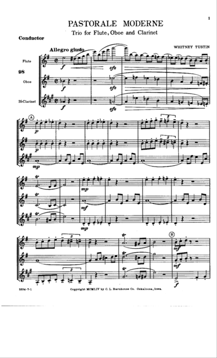 Pastorale Moderne Woodwind Trio - Sheet Music page 2