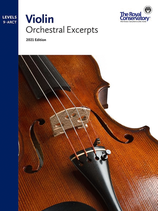 Book cover for Violin Orchestral Excerpts 9-ARCT, 2021 Edition