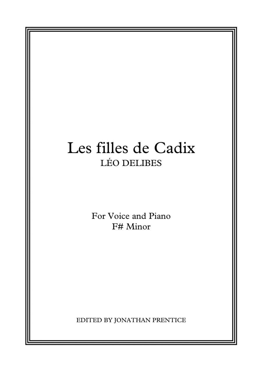 Les filles de Cadix (F# Minor) Soprano Voice scores gallery preview page 1