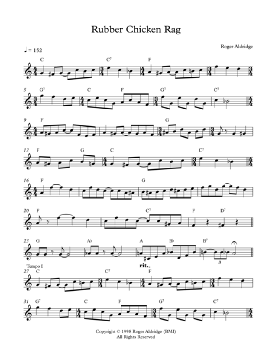 Rubber Chicken Rag Rubber Chicken Rag Jazz Ensemble scores gallery preview page 1