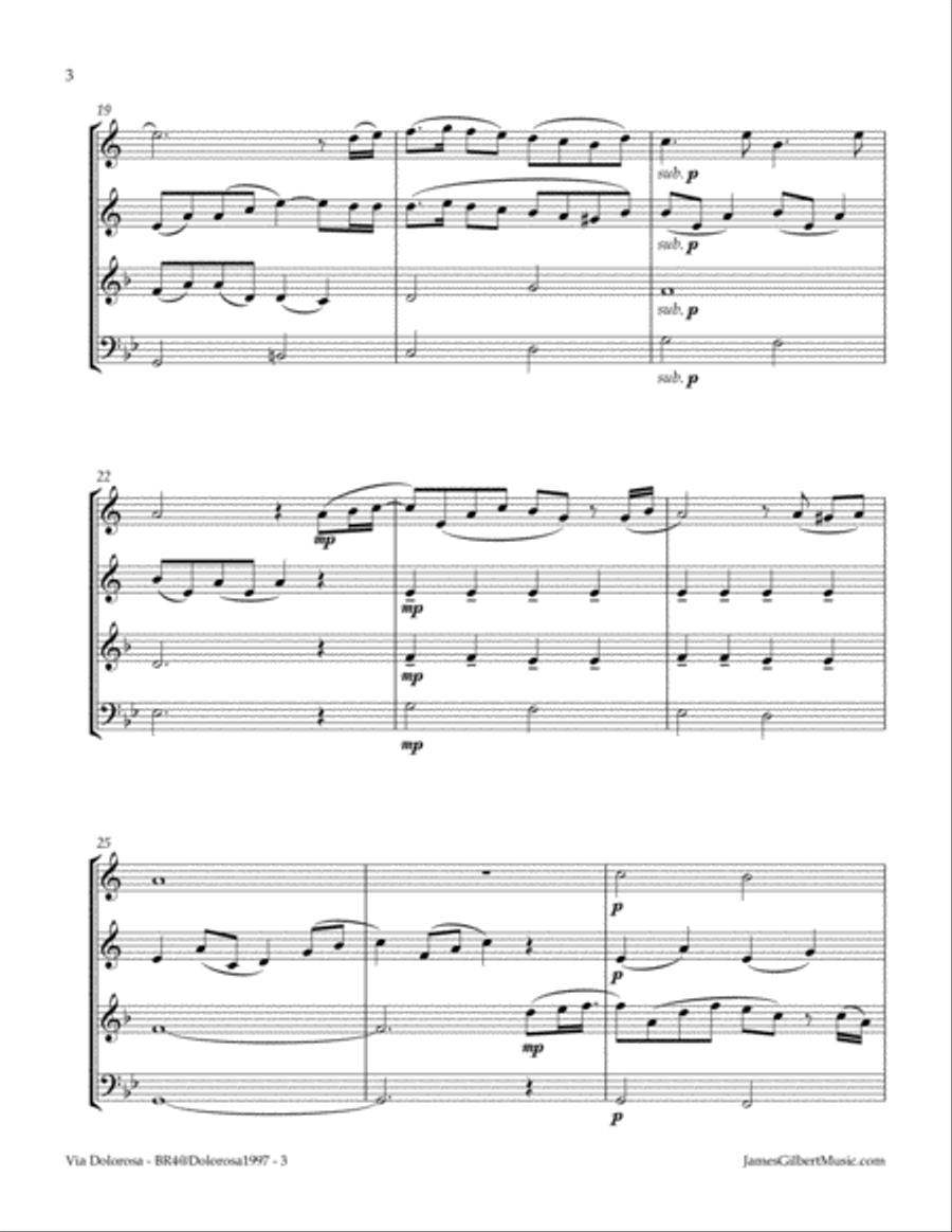 Via Dolorosa Brass Ensemble scores gallery preview page 4