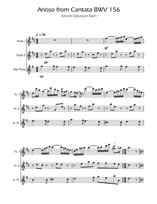 Book cover for Arioso BWV 156 - Flute Trio