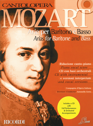 Book cover for Mozart Arias for Baritone and Bass