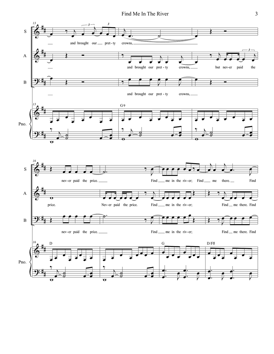 Find Me In The River 3-Part scores gallery preview page 3