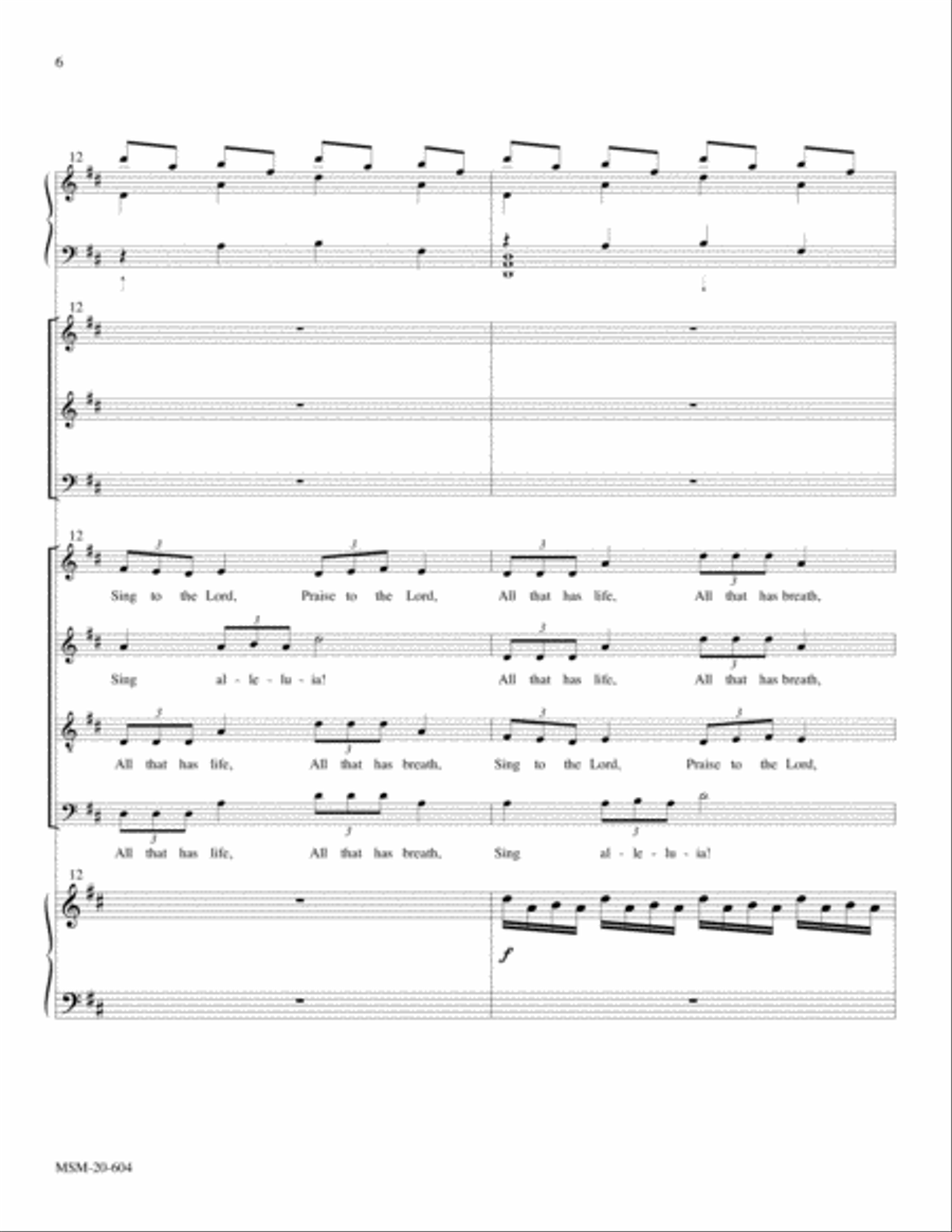 Let the Whole Creation Cry 4-Part scores gallery preview page 5