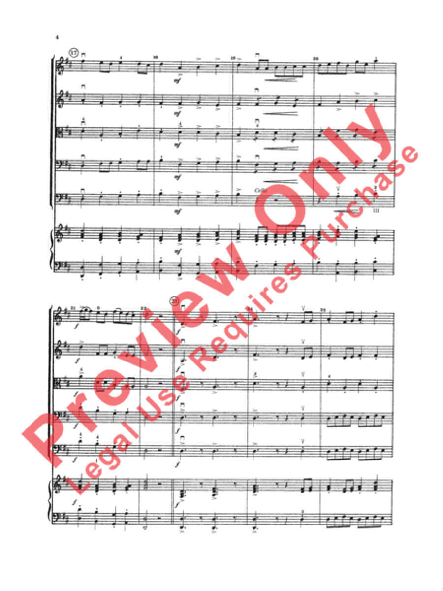Concerto in D Major String Orchestra scores gallery preview page 5