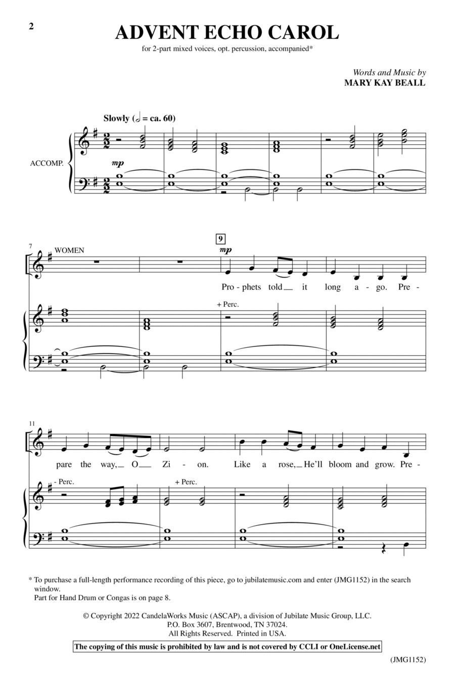 Advent Echo Carol 3-Part scores gallery preview page 1