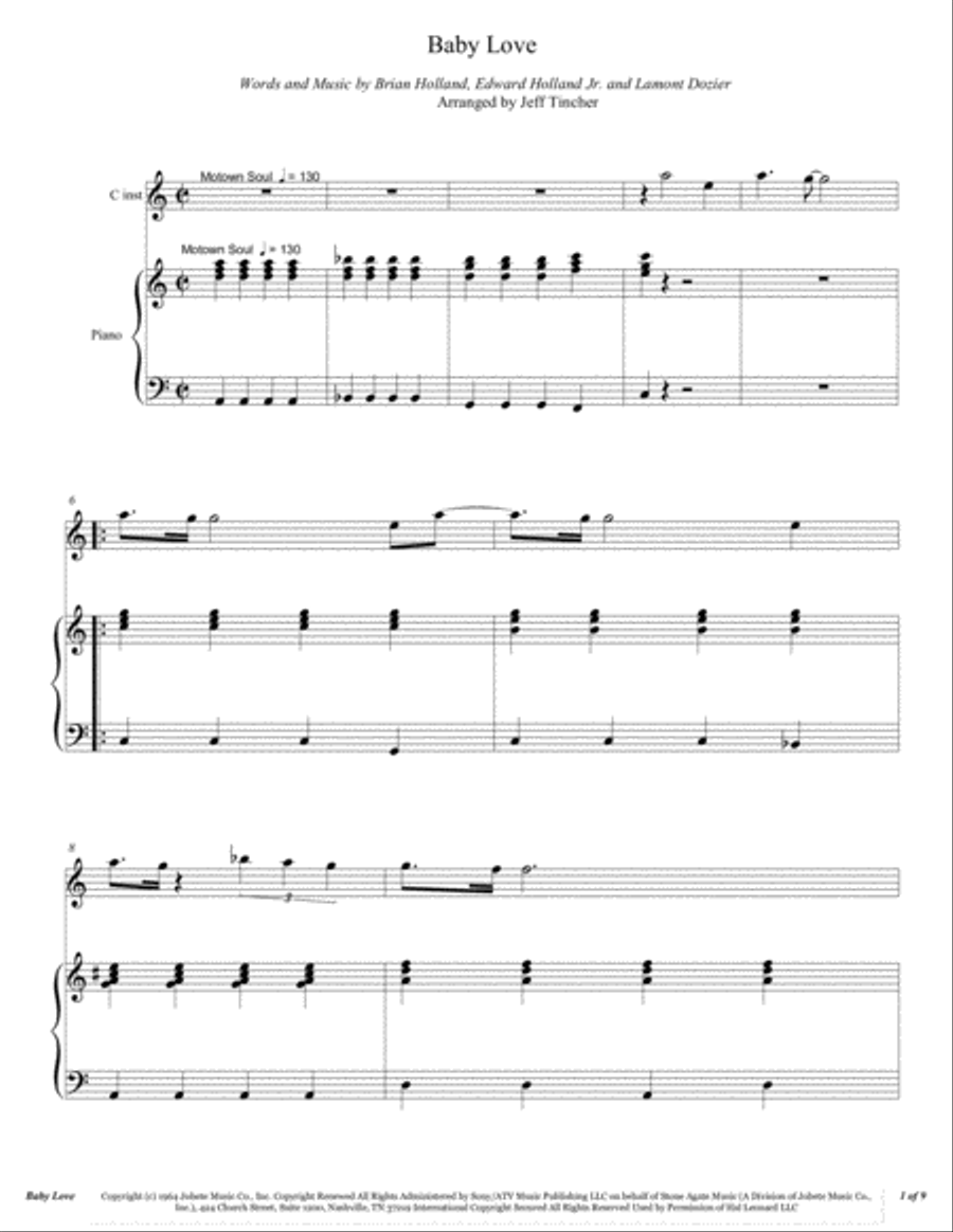 Baby Love Flute Solo scores gallery preview page 2