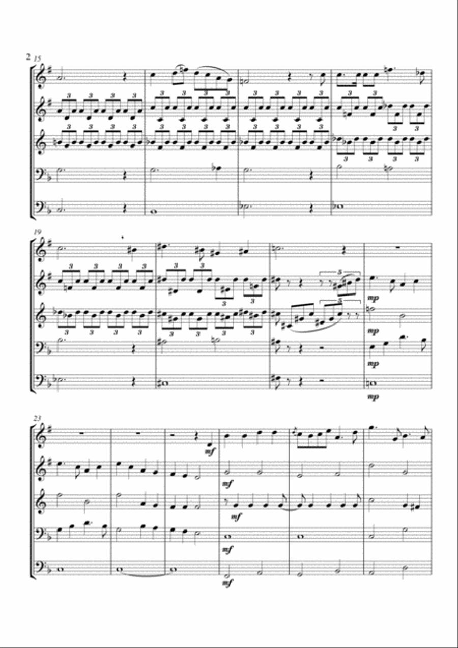 Cradle Song Brass Quintet scores gallery preview page 2