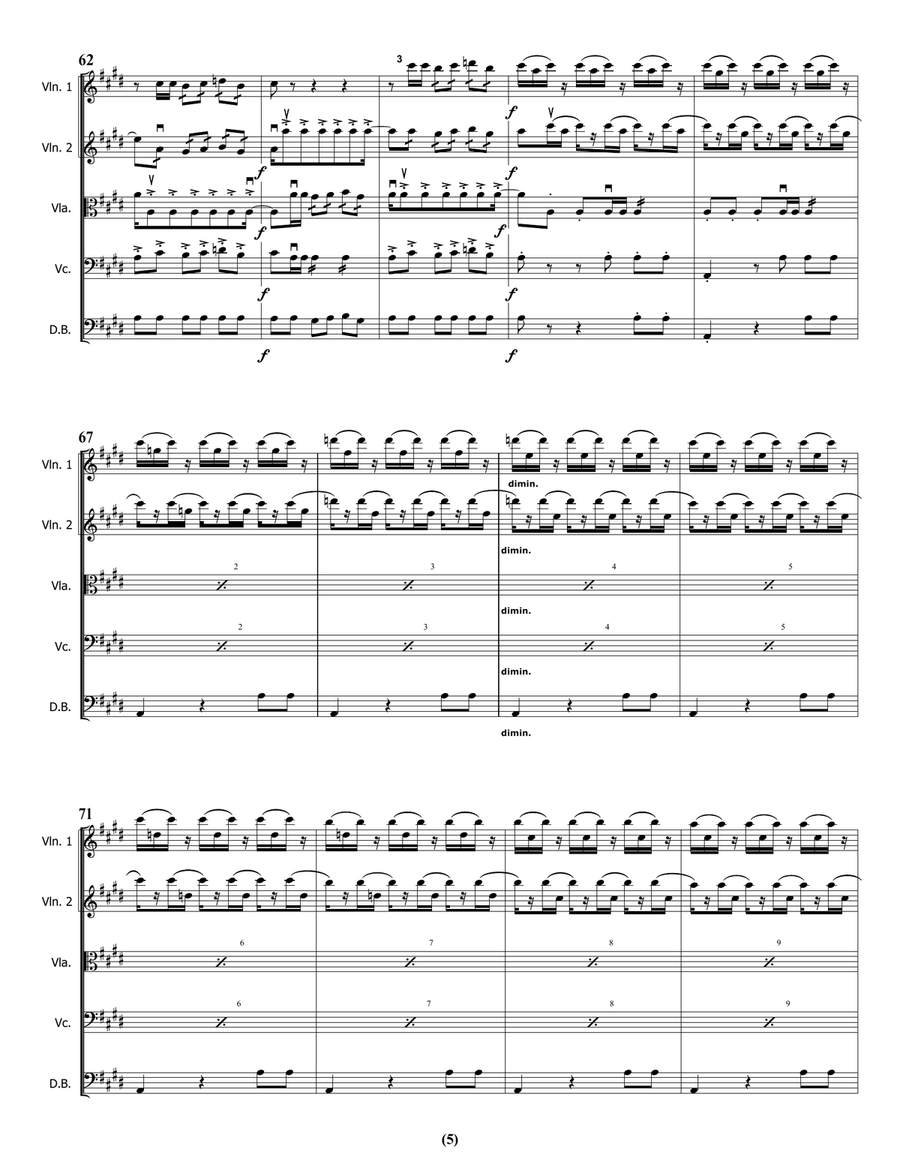 Bach Preludium / Preludio in E major String Orchestra scores gallery preview page 6
