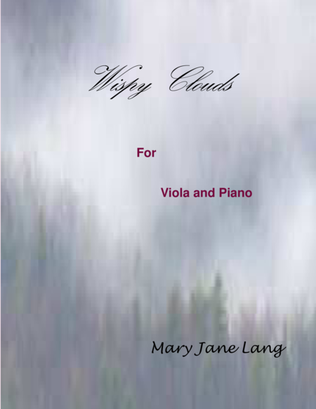 Book cover for Wispy Clouds for Viola and Piano
