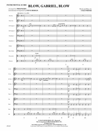 Blow, Gabriel, Blow (from Anything Goes): Score