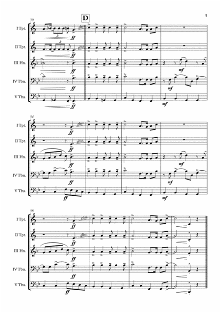 Always Look On The Bright Side Of Life Brass Quintet scores gallery preview page 6