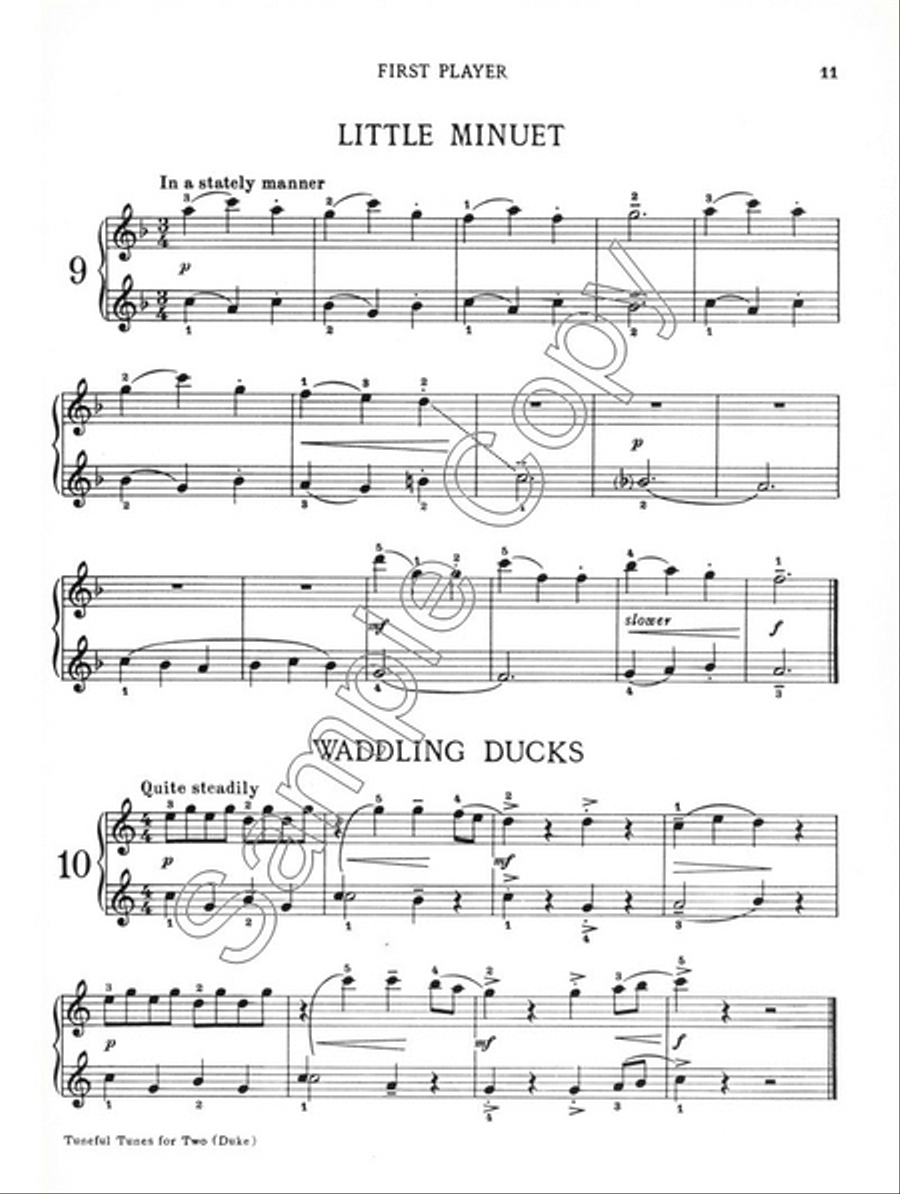 Tuneful Tunes for Two Piano Duet scores gallery preview page 5