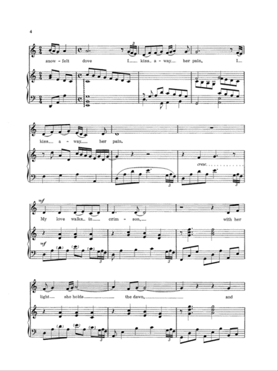 Collected Wedding Songs: My Love Walks in Velvet High Voice scores gallery preview page 3