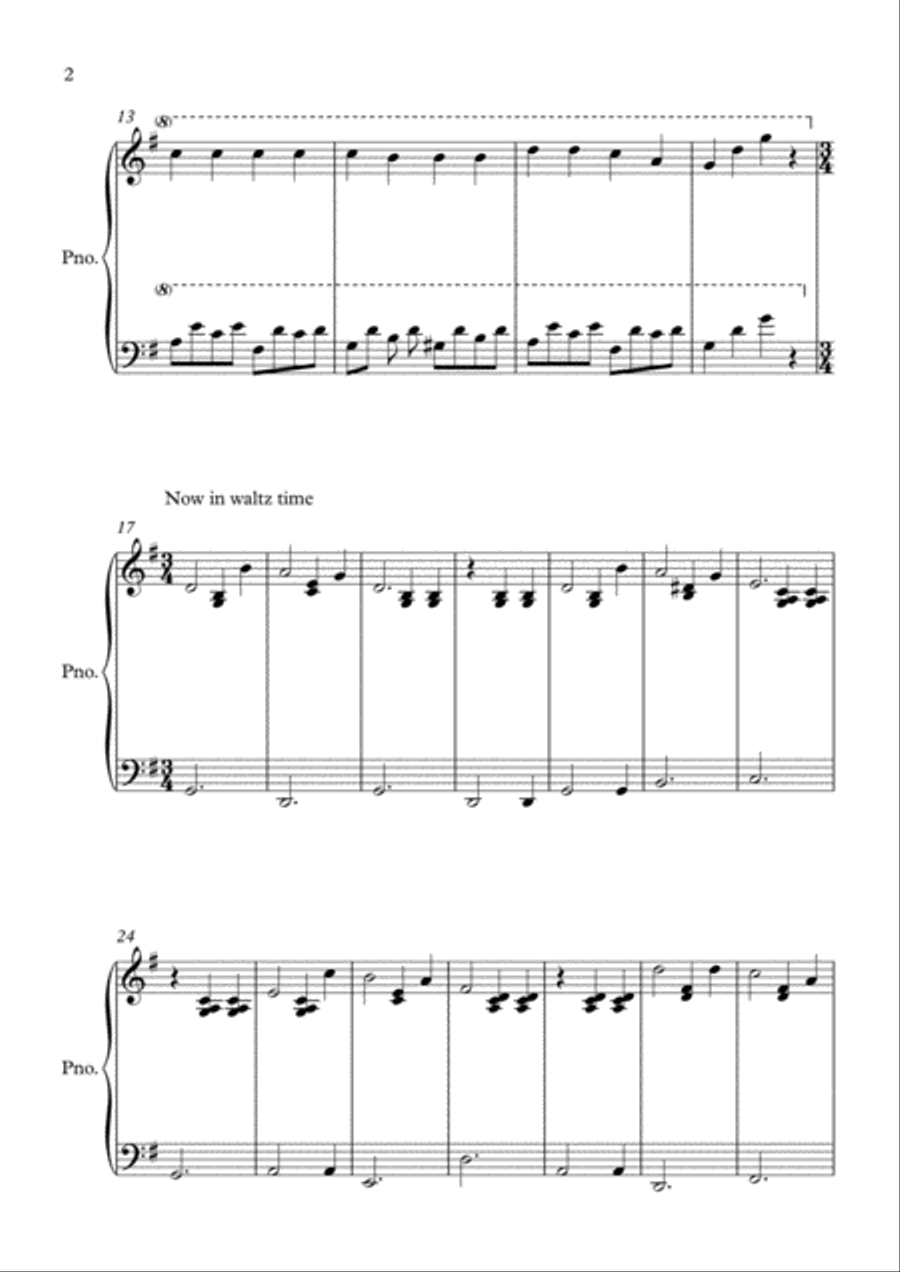Jingle Bells Variations Piano Solo scores gallery preview page 2
