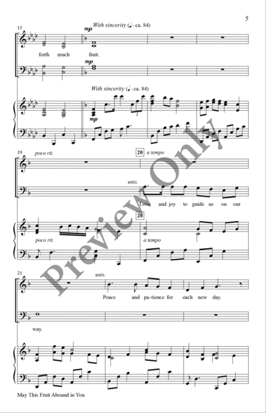 May This Fruit Abound in You 4-Part scores gallery preview page 4