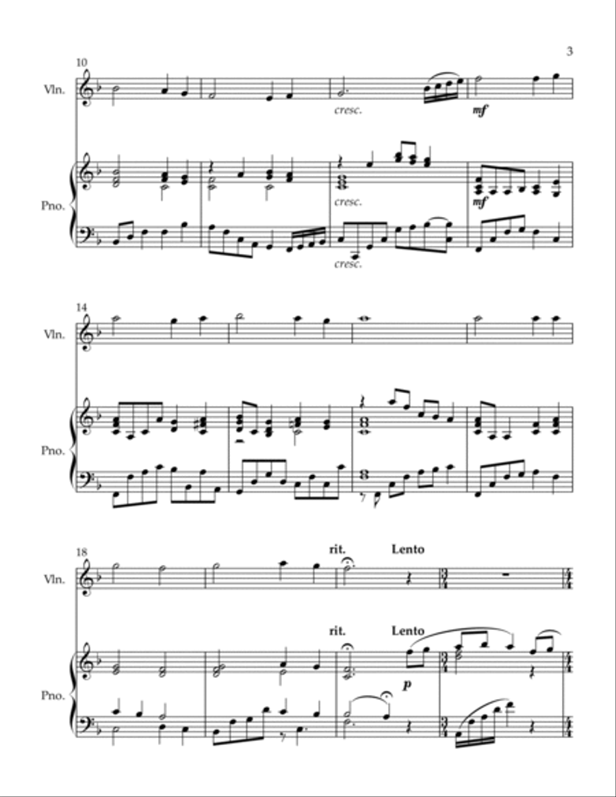 When I Survey the Wondrous Cross and O Sacred Head Now Wounded Violin Solo scores gallery preview page 3