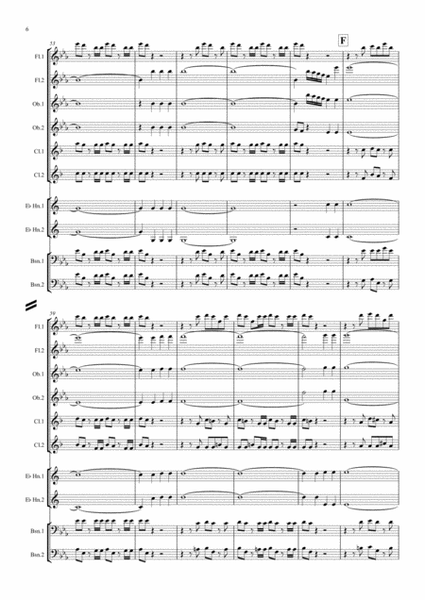 Handel: Messiah (Der Messias) Hallelujah Chorus (transposed into Eb)- wind dectet (10 players) image number null