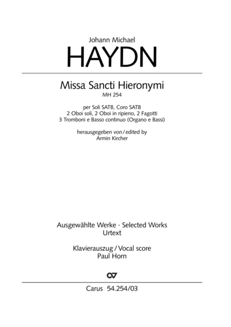 Missa Sancti Hieronymi 4-Part scores gallery preview page 2