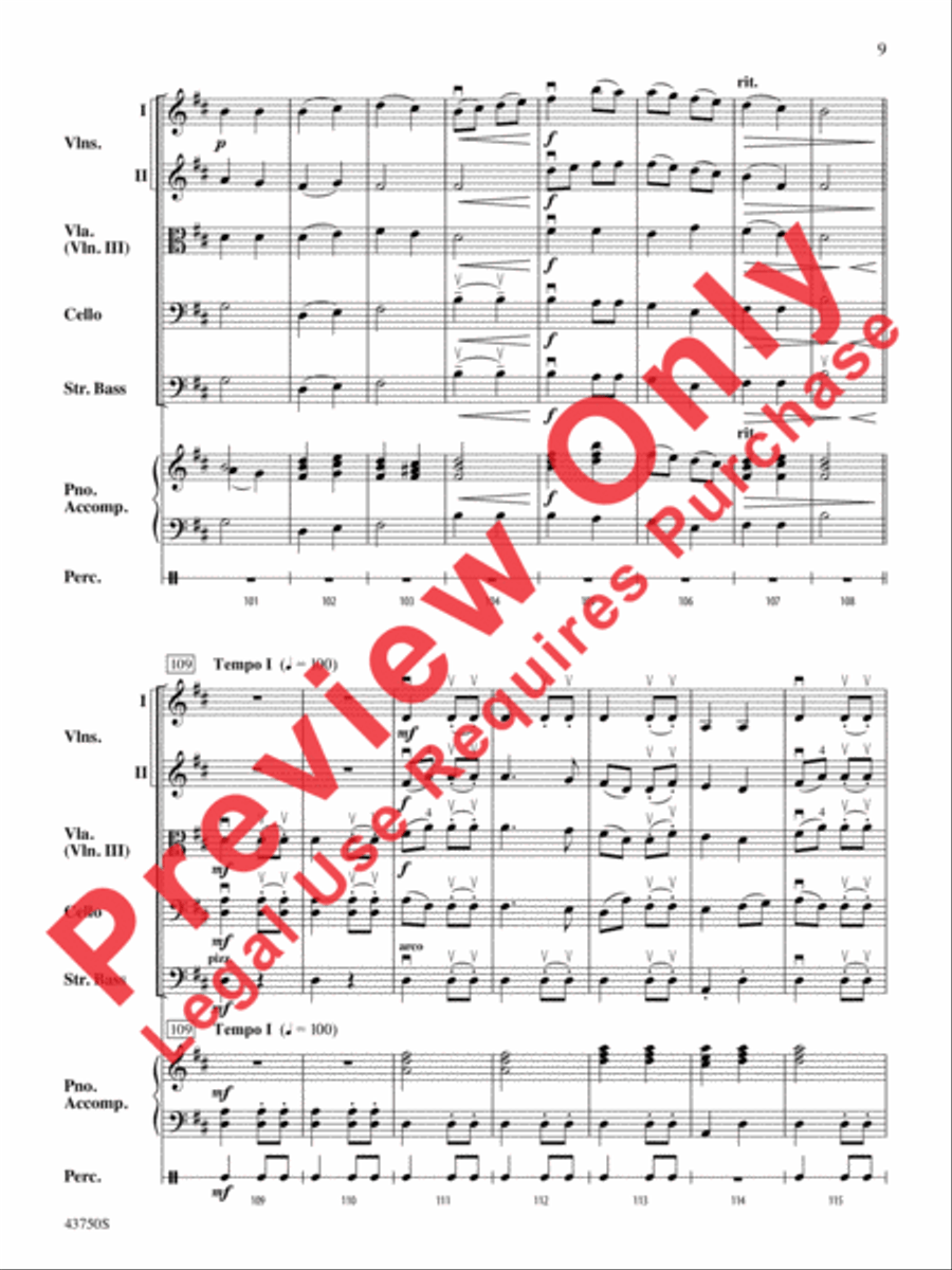 King Henry's Choice String Orchestra scores gallery preview page 10