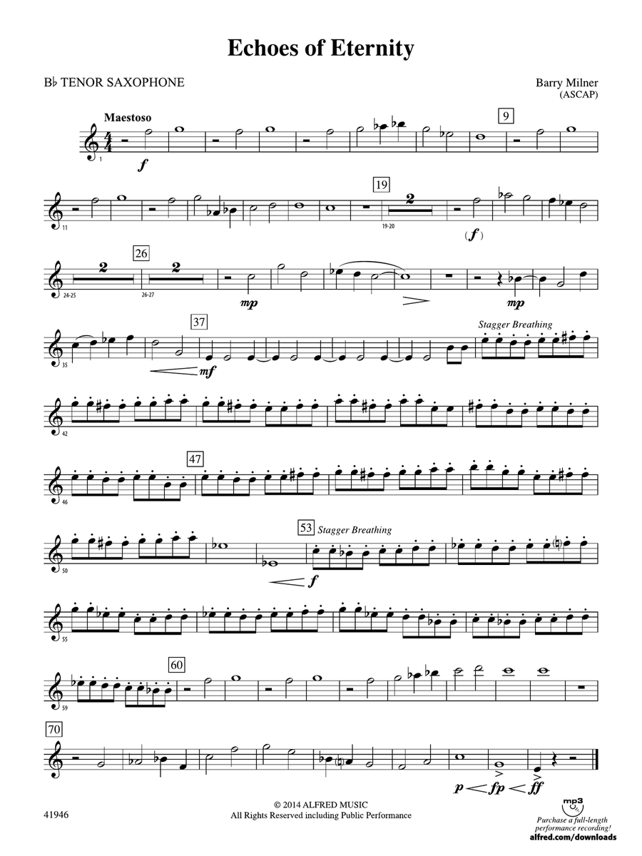 Echoes of Eternity: B-flat Tenor Saxophone