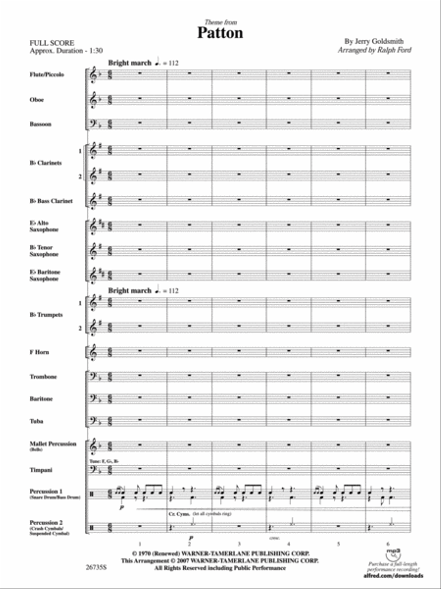 Patton Concert Band scores gallery preview page 2