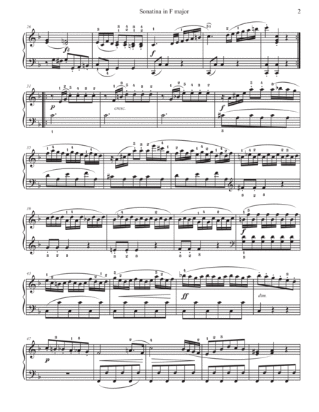 Piano Sonatina No.4 in F major, Op. 36 - Clementi - Piano Solo image number null