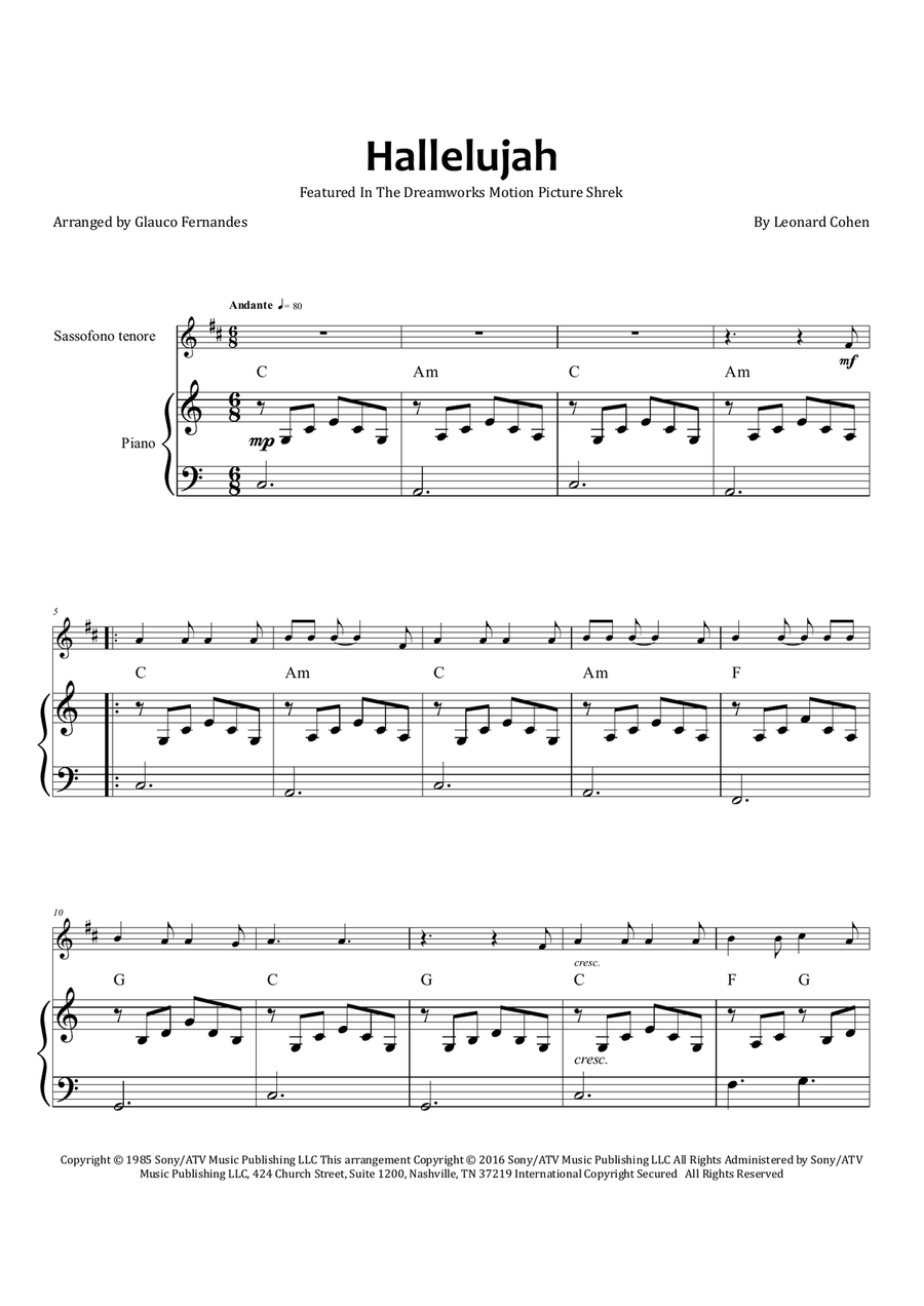 Hallelujah Chamber Music scores gallery preview page 1