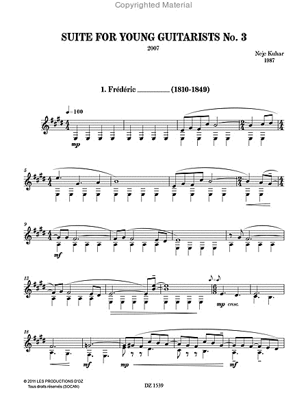 Suite for Young Guitarists No. 3