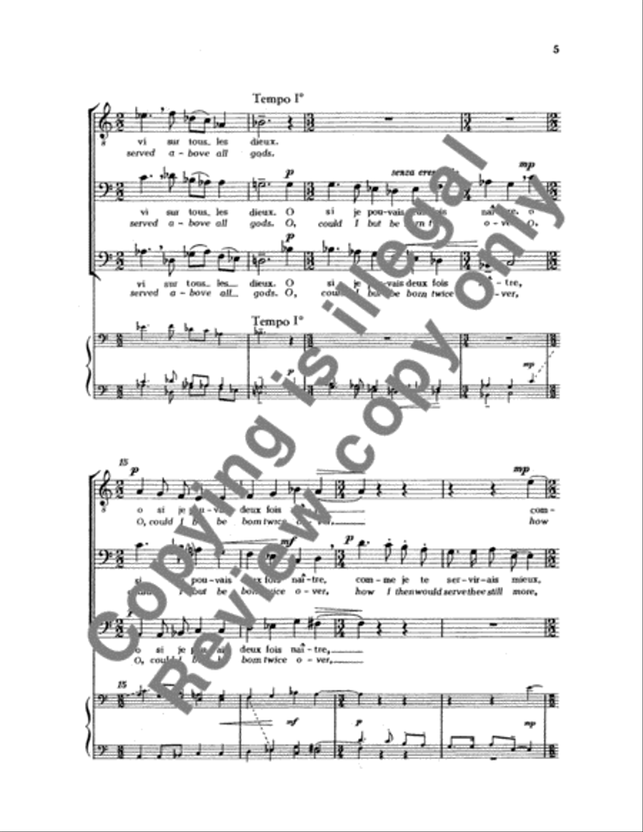 I Have Lost All That Once I Was (Plus ne suis ce que j'ai ete) 3-Part scores gallery preview page 4