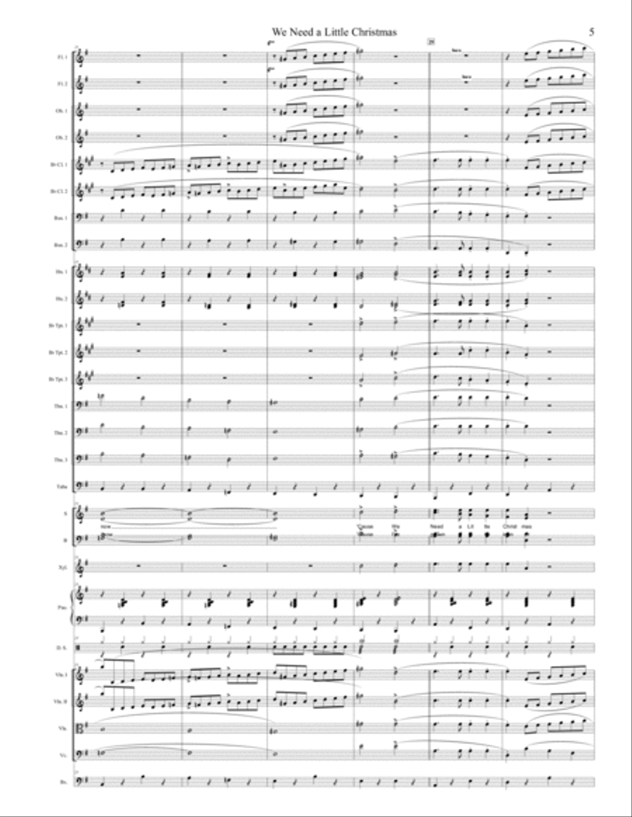 We Need A Little Christmas Full Orchestra scores gallery preview page 5