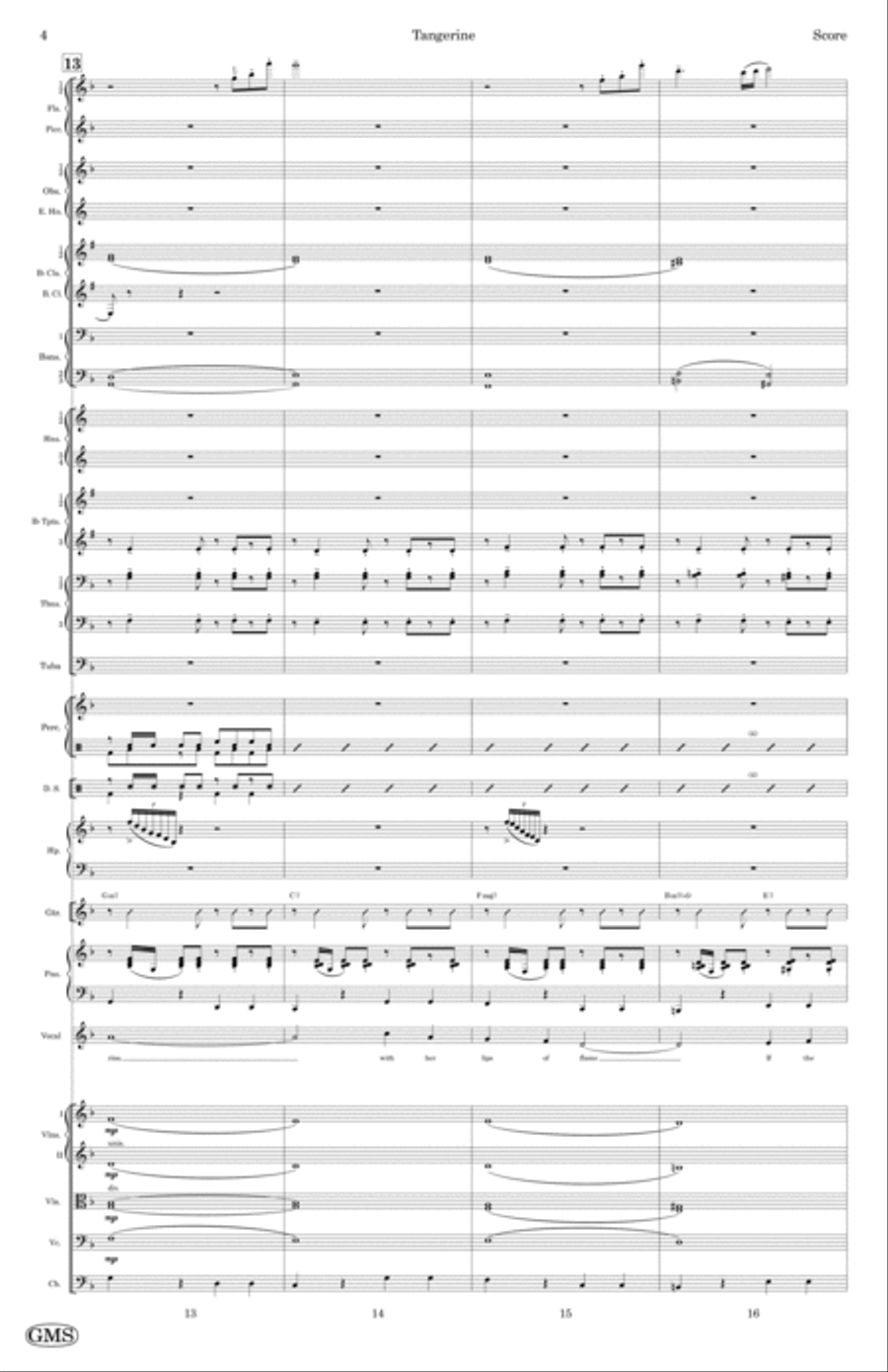 Tangerine Tangerine Full Orchestra scores gallery preview page 4