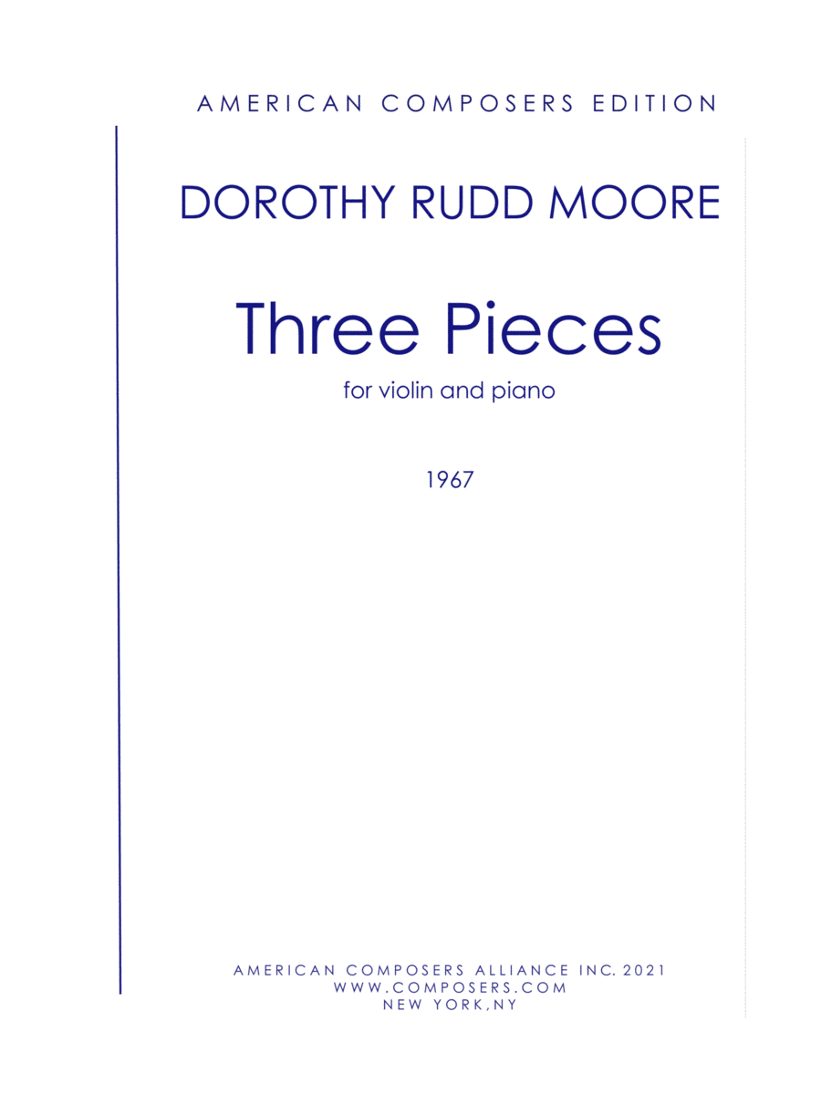 [Moore] Three Pieces for Violin and Piano