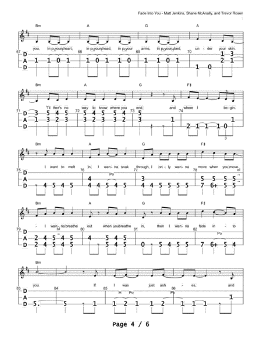 Fade Into You Dulcimer scores gallery preview page 4