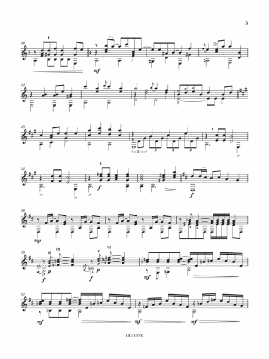 Sonata en Re Classical Guitar scores gallery preview page 5