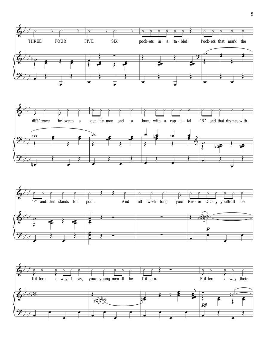 Ya Got Trouble Piano, Vocal scores gallery preview page 5
