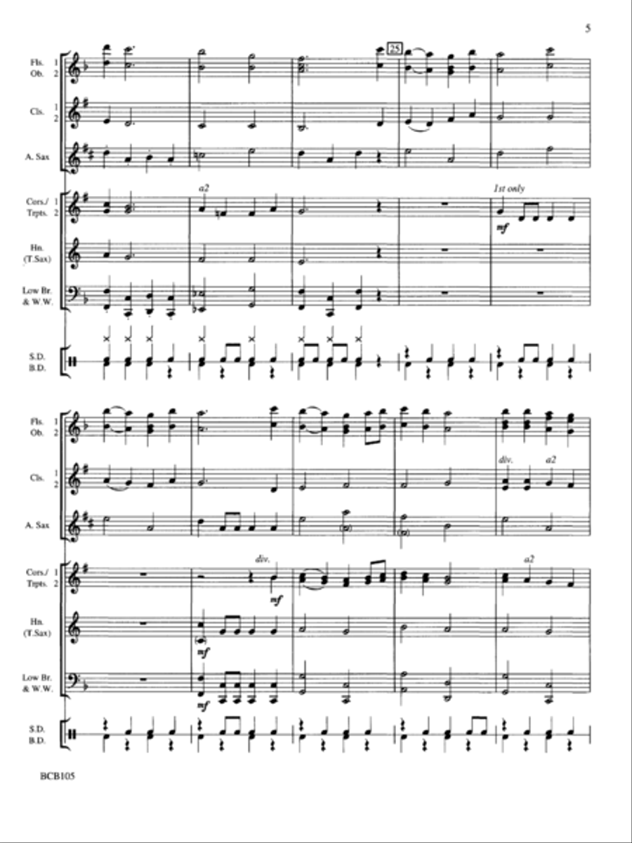 Fanfare And Procession Concert Band scores gallery preview page 4